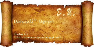 Dancsó Ugron névjegykártya